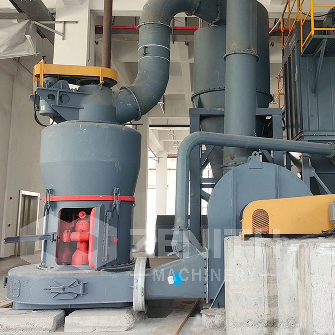 SCADA interface showing grinding mill parameters