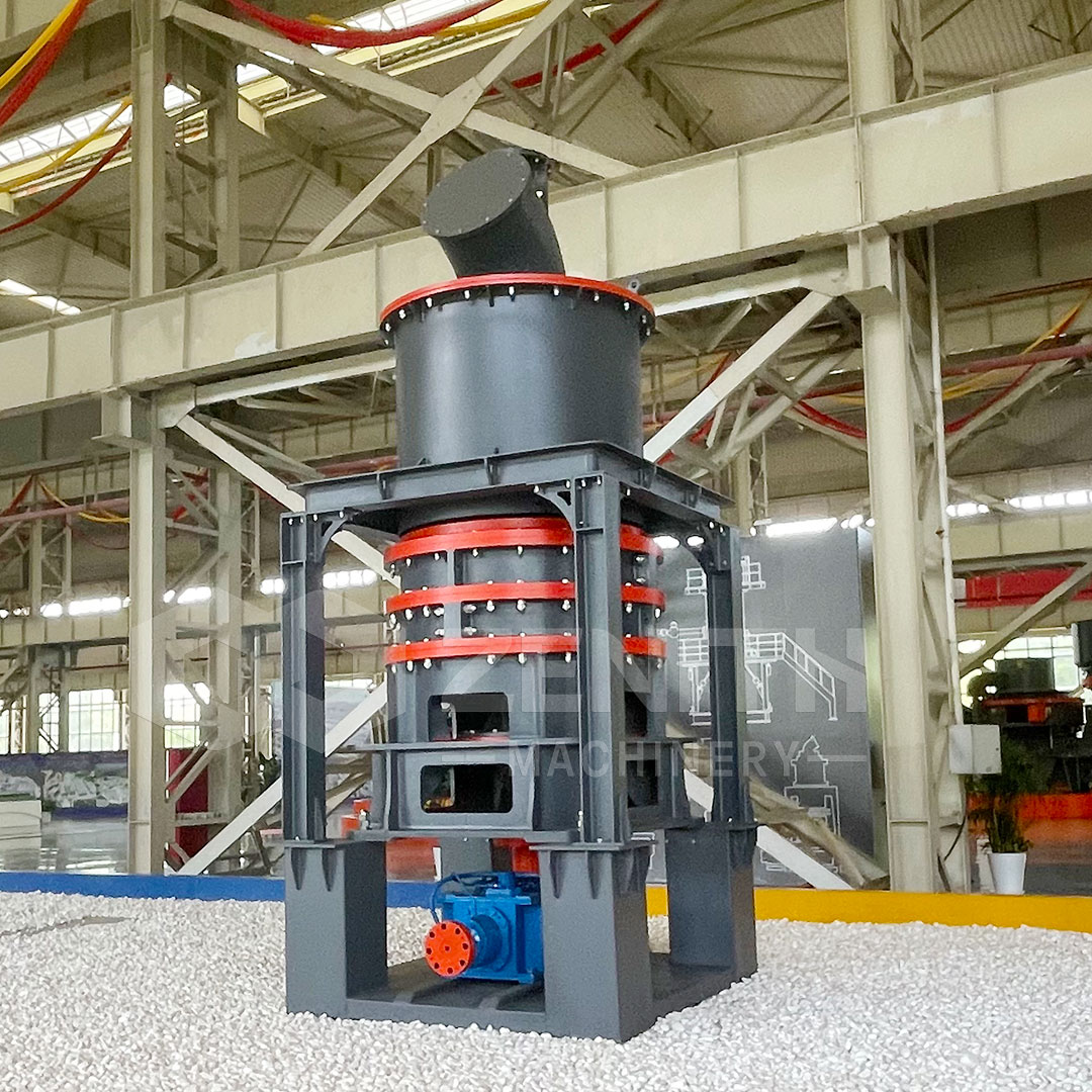 XZM Ultrafine Mill in operation with dust collection system