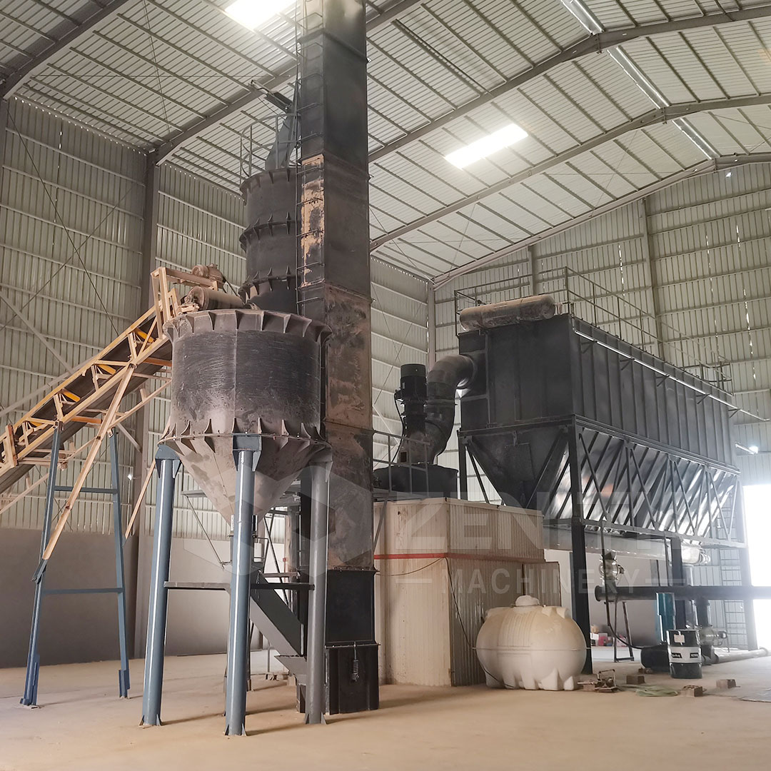 XZM Ultrafine Mill in operation with temperature monitoring